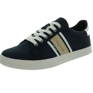 Calvin Klein Womens 9 M Navy Blue Flat Lace Up Casual Sneakers Display NoBox ZC2